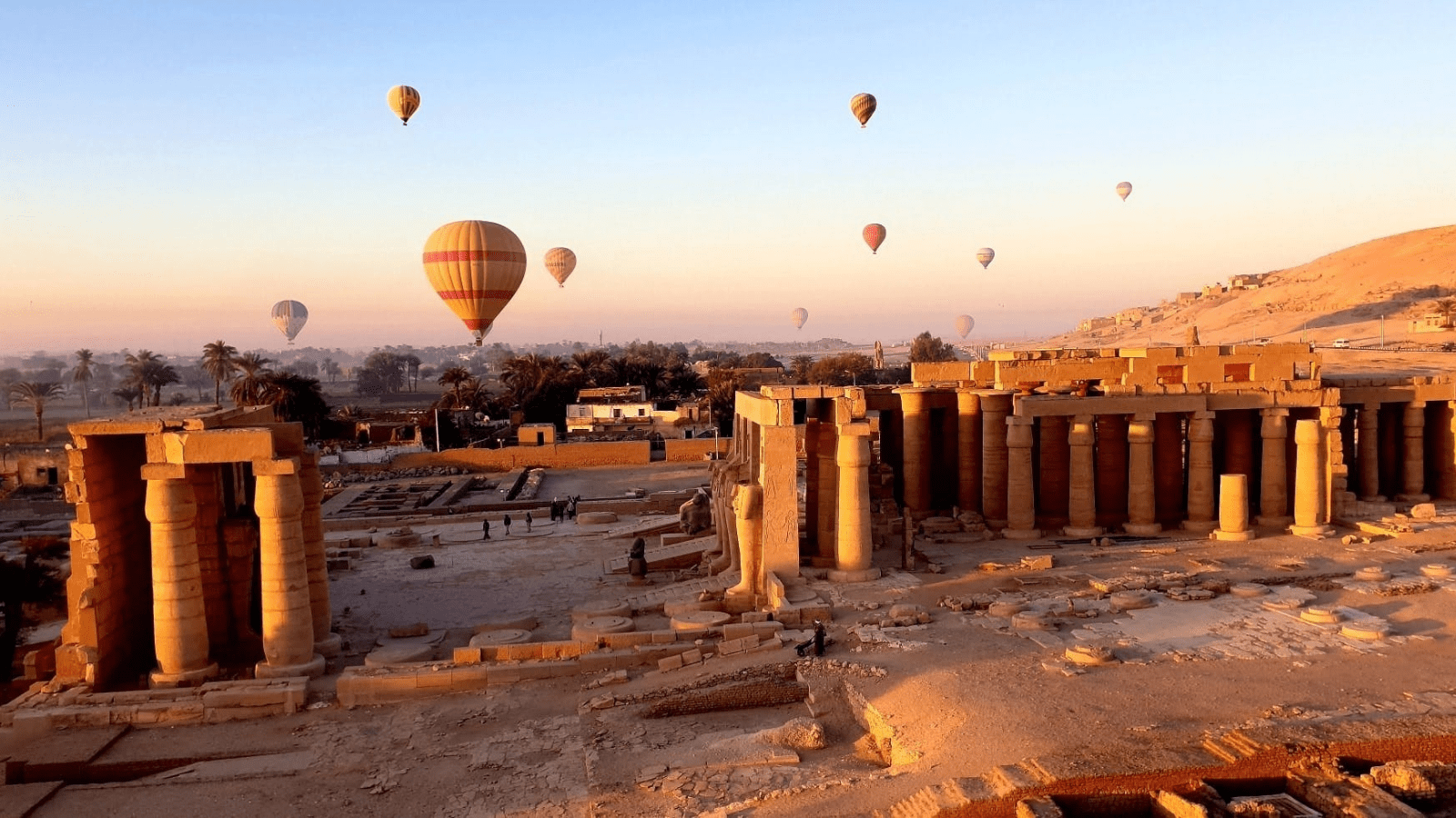 Hot-air ballooning over Luxor