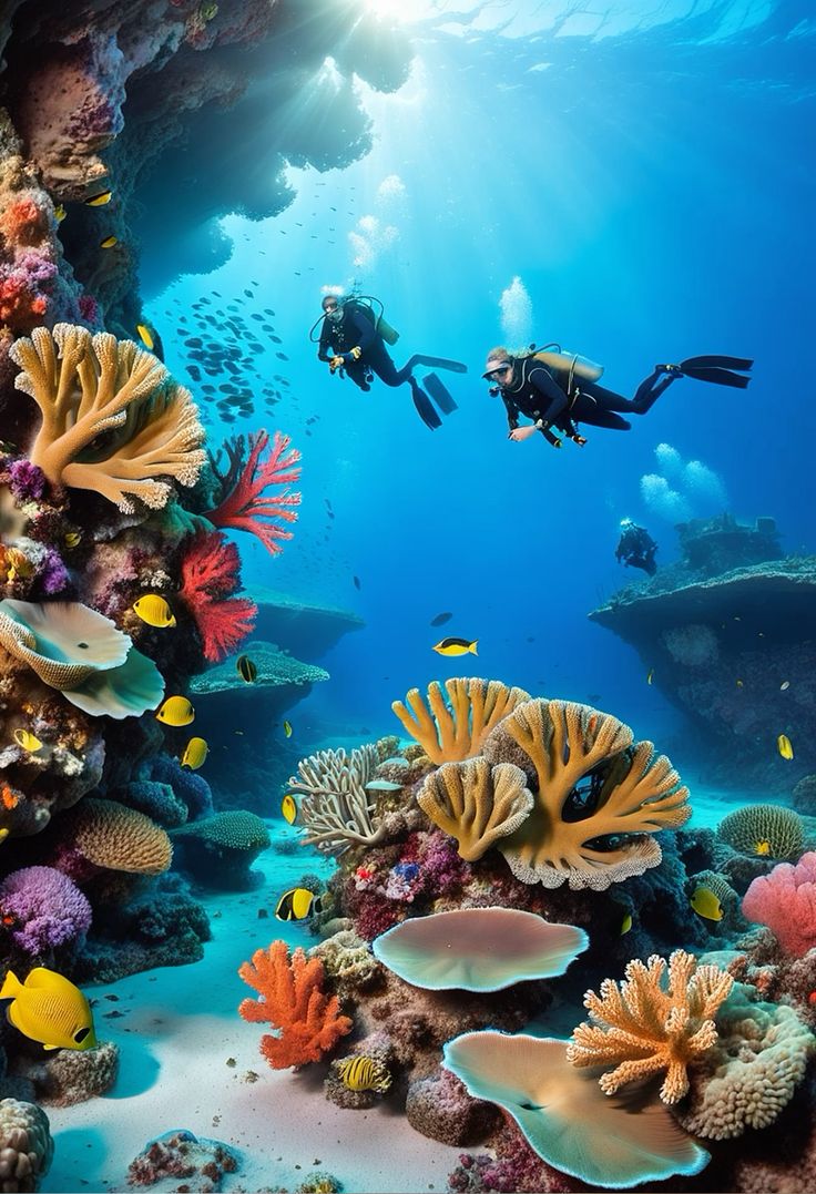 Swimming, diving, and snorkeling