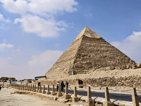 Quad biking around Giza Pyramids desert