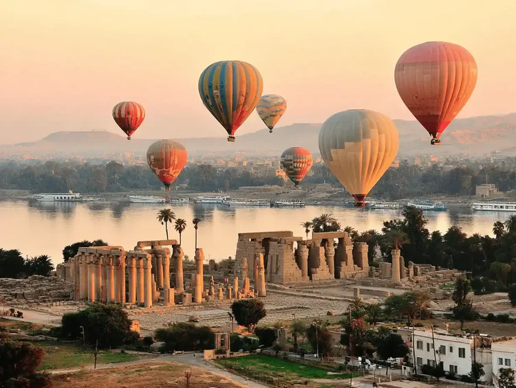 Hot-air ballooning over Luxor
