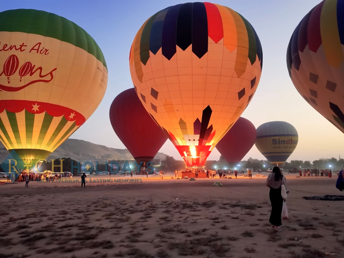 Hot-air ballooning over Luxor