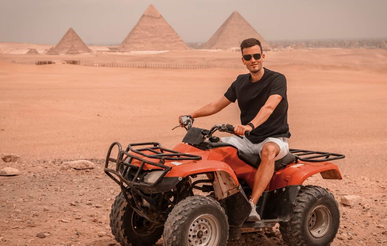 Half Day Quad biking around Giza Pyramids desert