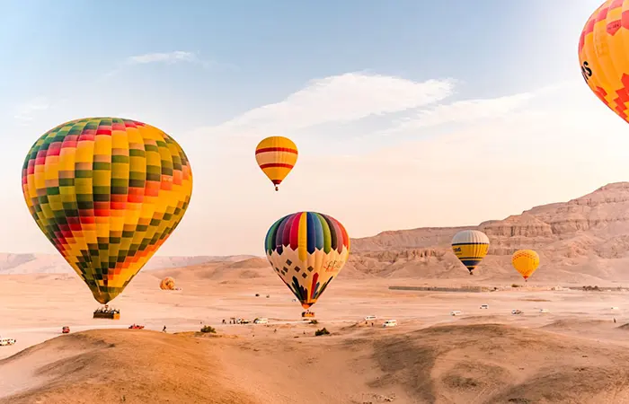 Hot-air ballooning over Luxor