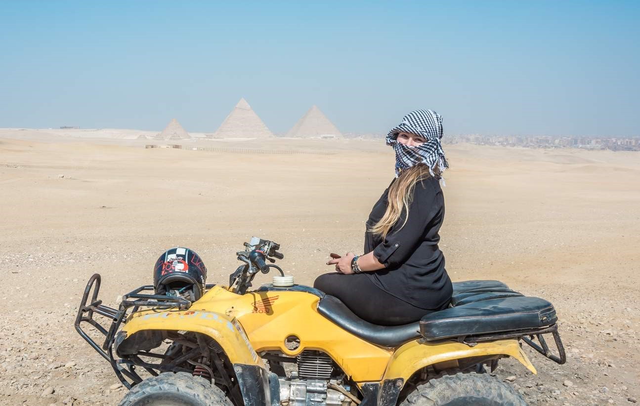 Half Day Quad biking around Giza Pyramids desert