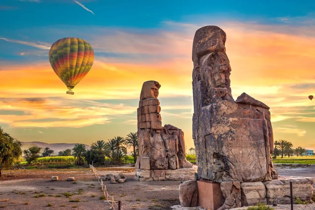 Hot-air ballooning over Luxor